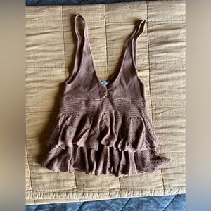 Urban outfitters / kimchi blue brown knit tank top